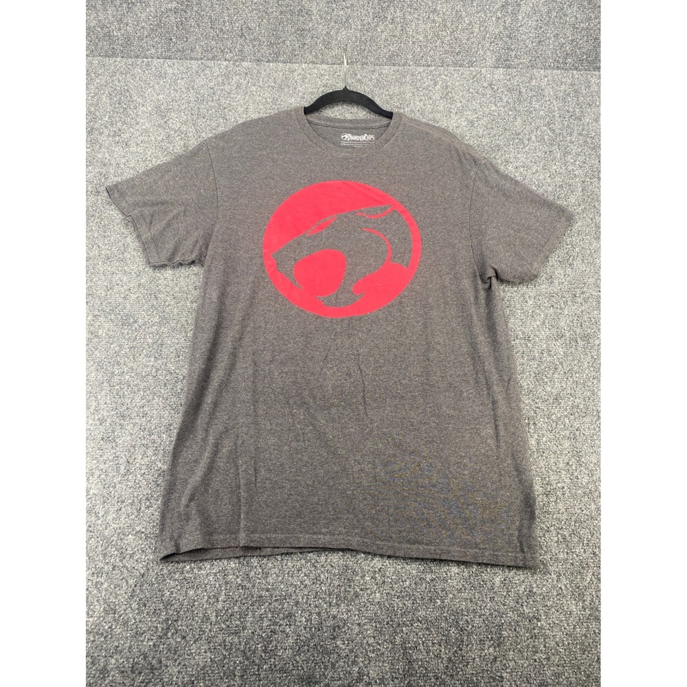 Thundercats Graphic T-Shirt Mens Large Gray Red Logo 80s Cartoon Retro Tee